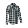 Khaki Green - Side - Mountain Warehouse Mens Trace Flannel Long-Sleeved Shirt