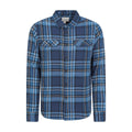 Dark Blue - Front - Mountain Warehouse Mens Trace Flannel Long-Sleeved Shirt