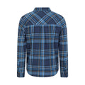 Dark Blue - Back - Mountain Warehouse Mens Trace Flannel Long-Sleeved Shirt