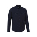 Navy - Side - Mountain Warehouse Mens Trace Flannel Long-Sleeved Shirt