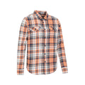 Orange - Side - Mountain Warehouse Mens Trace Flannel Long-Sleeved Shirt