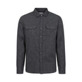 Dark Grey - Front - Mountain Warehouse Mens Trace Flannel Long-Sleeved Shirt