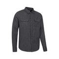 Dark Grey - Side - Mountain Warehouse Mens Trace Flannel Long-Sleeved Shirt