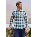 Light Khaki - Front - Mountain Warehouse Mens Trace Flannel Long-Sleeved Shirt