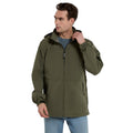 Khaki Green - Side - Animal Mens Pace Packable Waterproof Jacket