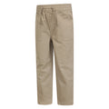 Beige - Side - Mountain Warehouse Childrens-Kids Cooper Herringbone Trousers