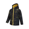 Black - Lifestyle - Mountain Warehouse Childrens-Kids Exodus II Printed Water Resistant Soft Shell Jacket