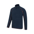 Navy - Side - Mountain Warehouse Mens Ashbourne II Half Zip Fleece Top