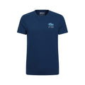 Navy - Front - Mountain Warehouse Mens St Ives Printed Organic T-Shirt