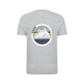 Grey - Back - Mountain Warehouse Mens Oban Mountain Cotton T-Shirt