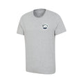 Grey - Side - Mountain Warehouse Mens Oban Mountain Cotton T-Shirt