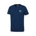 Navy - Back - Mountain Warehouse Mens Bournemouth Printed Organic T-Shirt