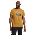 Beige - Front - Mountain Warehouse Mens Mountain Explorer Organic Cotton T-Shirt