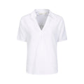 White - Front - Mountain Warehouse Womens-Ladies Breeze II Linen Short-Sleeved Shirt