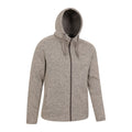 Beige - Side - Mountain Warehouse Mens Nevis Fleece Full Zip Hoodie