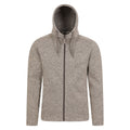 Beige - Front - Mountain Warehouse Mens Nevis Fleece Full Zip Hoodie