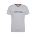 Grey - Front - Mountain Warehouse Mens Mountain Bike Organic Cotton T-Shirt