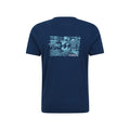 Navy - Back - Mountain Warehouse Mens Falmouth Printed Organic T-Shirt