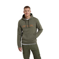 Khaki Green - Back - Animal Mens Driver Organic Hoodie