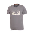 Grey - Side - Mountain Warehouse Mens Camping Sketch Organic T-Shirt