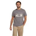 Grey - Lifestyle - Mountain Warehouse Mens Camping Sketch Organic T-Shirt