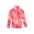 Coral - Lifestyle - Mountain Warehouse Childrens-Kids Endeavour Abstract Half Zip Fleece Top