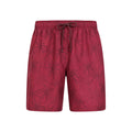 Burgundy - Front - Mountain Warehouse Mens Palm Leaf Swim Shorts