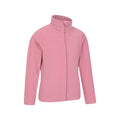 Pink - Side - Mountain Warehouse Childrens-Kids Camber II Full Zip Fleece Jacket