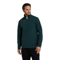 Dark Green - Back - Mountain Warehouse Mens Camber II Half Zip Fleece Top