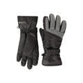 Jet Black - Side - Mountain Warehouse Womens-Ladies Glide Waterproof Ski Gloves