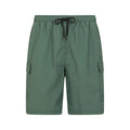 Khaki Green - Front - Mountain Warehouse Mens Shoreline Cargo Board Shorts