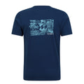 Navy - Back - Mountain Warehouse Mens Tenby Back Print Organic T-Shirt