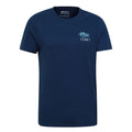 Navy - Side - Mountain Warehouse Mens Tenby Back Print Organic T-Shirt