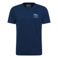 Navy - Front - Mountain Warehouse Mens Tenby Back Print Organic T-Shirt