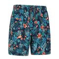 Teal - Side - Mountain Warehouse Mens Aruba Floral Swim Shorts