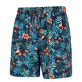 Teal - Lifestyle - Mountain Warehouse Mens Aruba Floral Swim Shorts