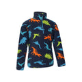 Dark Teal - Side - Mountain Warehouse Childrens-Kids Pursuit Dinosaur Skeleton Half Zip Fleece Top