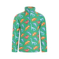 Green - Front - Mountain Warehouse Childrens-Kids Pursuit Dinosaur Skeleton Half Zip Fleece Top