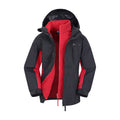 Grey - Side - Mountain Warehouse Childrens-Kids Cannonball 3 in 1 Waterproof Jacket