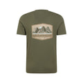 Khaki Green - Back - Mountain Warehouse Mens Badge Organic T-Shirt