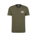 Khaki Green - Front - Mountain Warehouse Mens Badge Organic T-Shirt