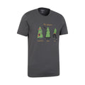 Charcoal - Side - Mountain Warehouse Mens Spruce Springsteen Organic T-Shirt