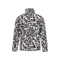 Cream - Back - Mountain Warehouse Childrens-Kids Endeavour Leopard Print Half Zip Fleece Top