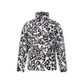 Cream - Front - Mountain Warehouse Childrens-Kids Endeavour Leopard Print Half Zip Fleece Top