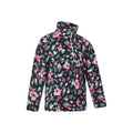 Indigo - Side - Mountain Warehouse Childrens-Kids Endeavour Floral Half Zip Fleece Top