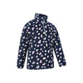 Pale Yellow - Side - Mountain Warehouse Childrens-Kids Endeavour Animal Print Half Zip Fleece Top