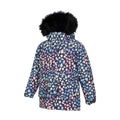 Navy - Side - Mountain Warehouse Childrens-Kids Ranger Abstract Water Resistant Jacket