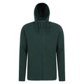 Dark Green - Front - Mountain Warehouse Mens Camber Fleece Full Zip Hoodie