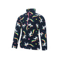 Blue - Side - Mountain Warehouse Childrens-Kids Endeavour Unicorn Half Zip Fleece Top