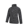 Alloy Grey - Side - Mountain Warehouse Childrens-Kids Snowdonia Half Zip Fleece Top